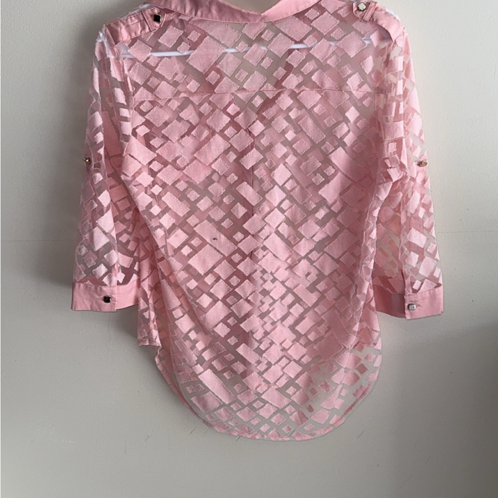 Pink Sheer Women's Top